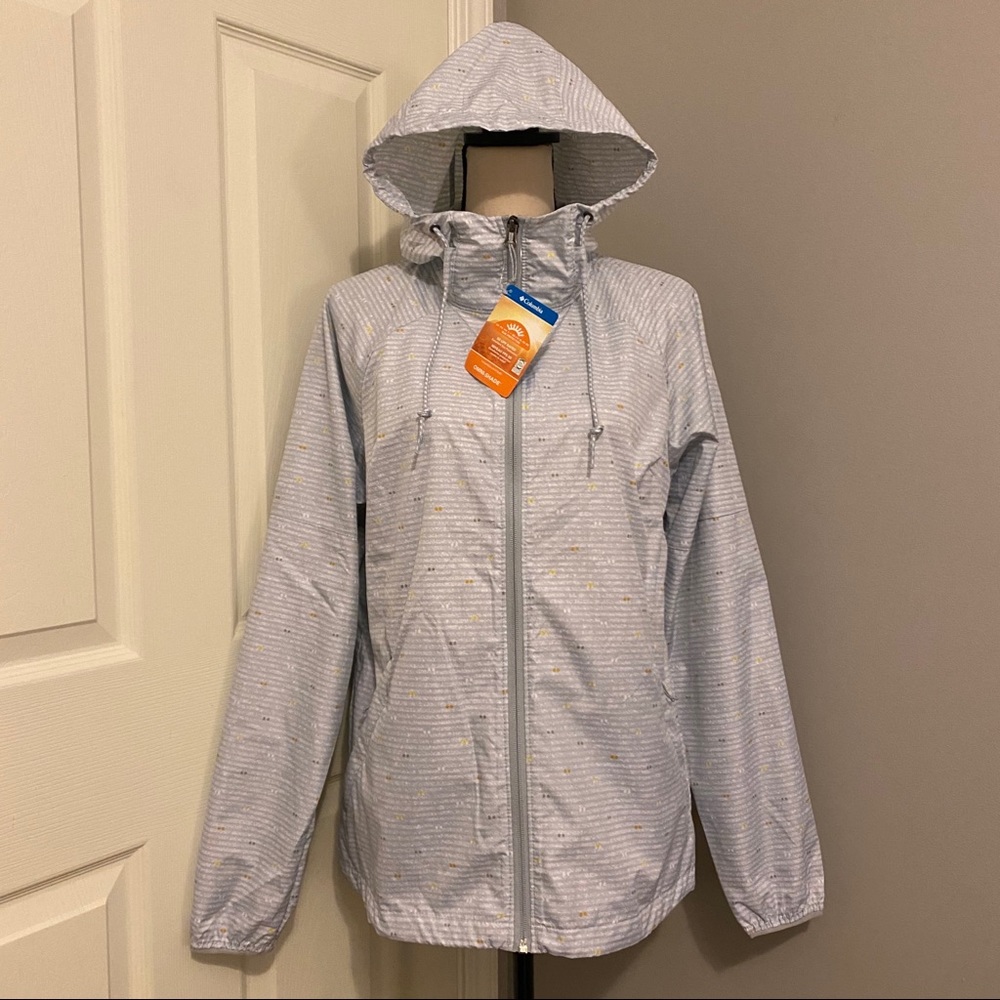 COLUMBIA Side Hill Cirrus Grey Printed Windbreaker